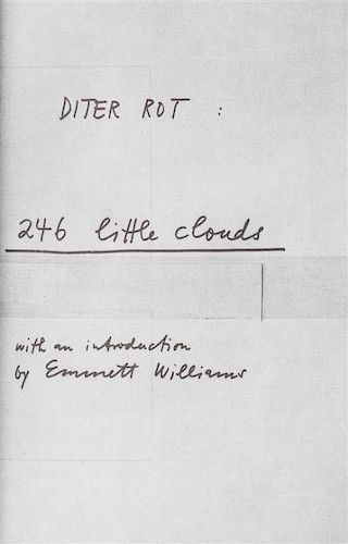 * (SOMETHING ELSE PRESS) ROTH, DIETER. 246 Little Clouds. NY, 1968. First edition.
