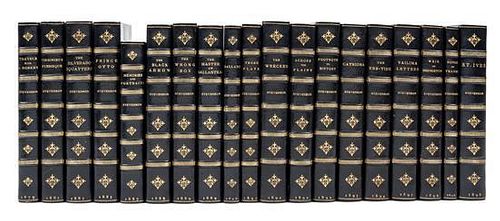STEVENSON, ROBERT LOUIS. A set of 19 uniformly bound vols., largely first editions. London, 1879-1898. Bound by Zaehnsdorf.