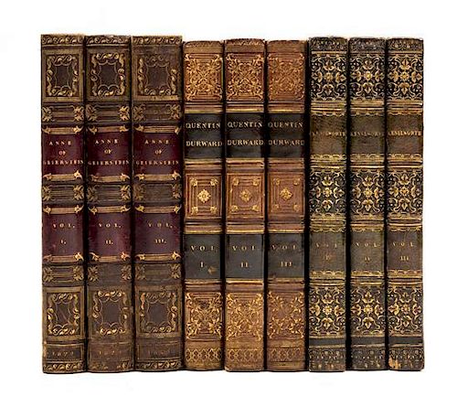 * (BINDINGS) A group of 21 leather bound volumes.