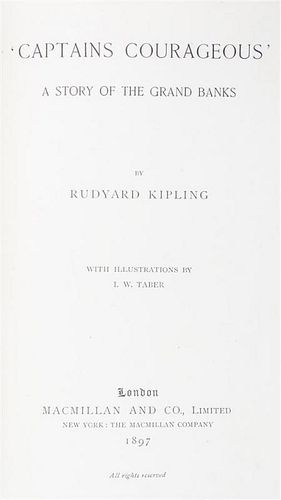 KIPLING, RUDYARD. Captains Courageous. London, 1897. First English edition.