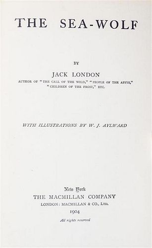 LONDON, JACK. The Sea-Wolf. New York, 1904. First edition, second issue.