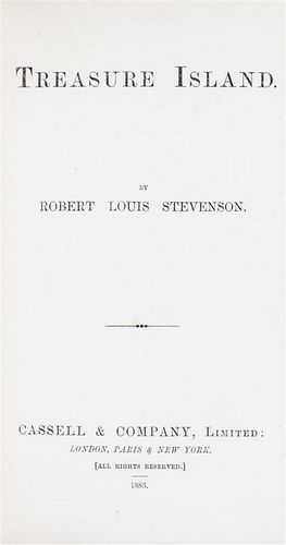 STEVENSON, ROBERT LOUIS. Treasure Island. London, 1883. First edition, first issue.