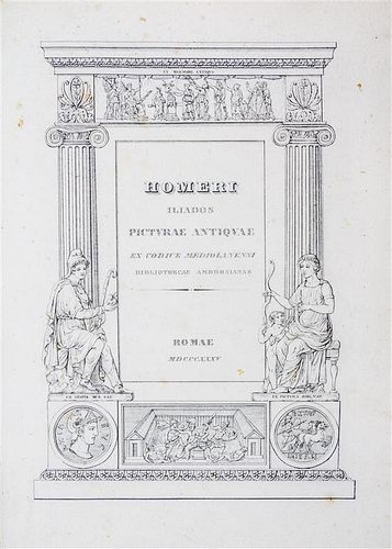 * HOMERI ILIADOS PICTURAE ANTIQUAE. Homeri Iliados Picturae Antiquae. Rome: Biblioteca Ambrosianae, 1835.
