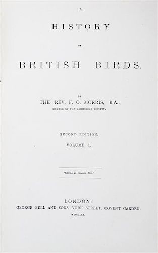 MORRIS, (FRANCIS ORPEN) A History of British Birds. London, 1870.