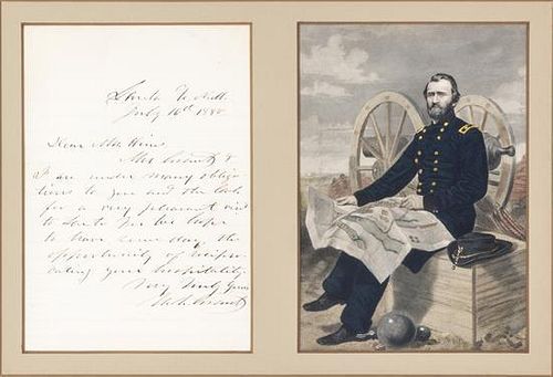 GRANT, ULYSSES S. ALS ("U.S. Grant"), 1 pg., Santa Fe, NM, July 16, 1880. To "Mr. Hines."