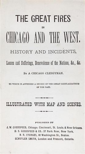 * (CHICAGO, FIRE) A group of four books on the Chicago Fire of 1871