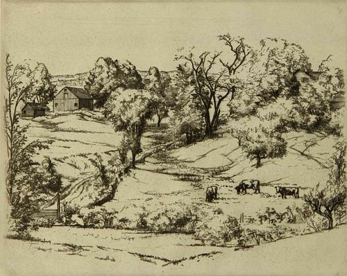 ANDREW BUTLER (1896-1979) PENCIL SIGNED ETCHING
