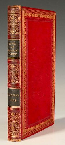 LIFE OF BLACK HAWK, 1836, R.J. KENNETT, FIRST
