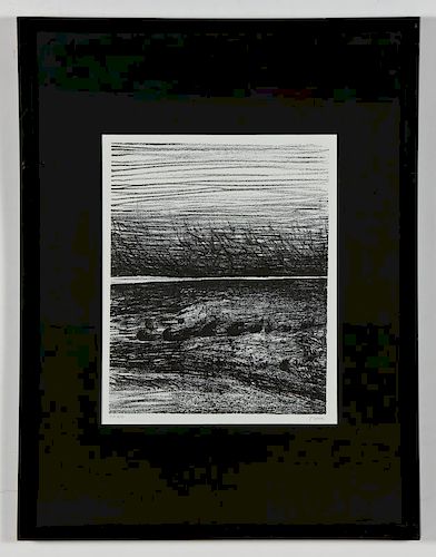 Henry Moore (British, 1898-1986) "Windswept Landscape" (from the Auden Portfolio), 1973