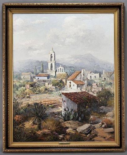 Dalhart Windberg, "Spanish Village" oil on