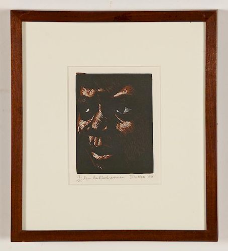 Elizabeth Catlett (American, 1915-2012) "I Am The Black Woman", 1946