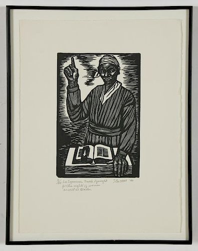 Elizabeth Catlett (American, 1915-2012) "I'm Sojourner Truth. I fought for the rights of women as well as Blacks", 1946