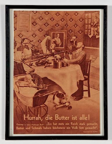 John Heartfield (German, 1891-1968) "Hurrah die Butter ist alle!"