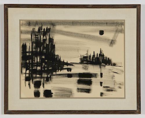 Hazel Witte (American, 20th c.) Untitled (Landscape), 1962