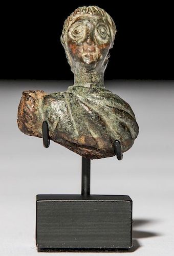 Ancient Roman Bronze Senatorial Bust