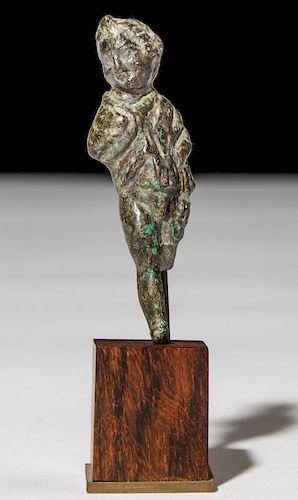 Ancient Hellenistic Bronze Figure of a Young Satyr
