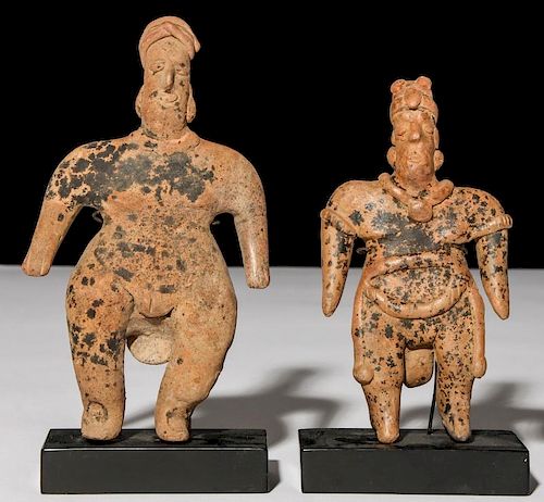 2 Pre Columbian Clay Figures, Colima