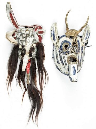 2 Vintage Mexican Semana Santa Dance Masks