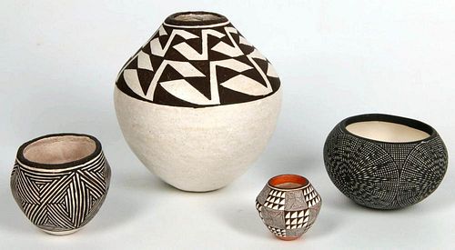 LUCY M. LEWIS (1898-1992) ACOMA POTTERY PIECES