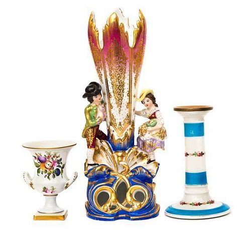 Three Continental Porcelain Articles