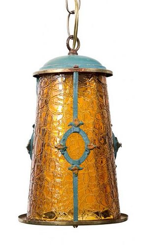 An Amber Glass Lantern