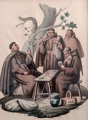 Artist Unknown, (Italian, 19th century), Monks Playing Cards