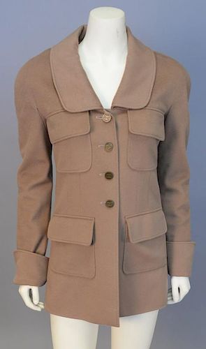 Chanel cashmere jacket, brown with silk lining.