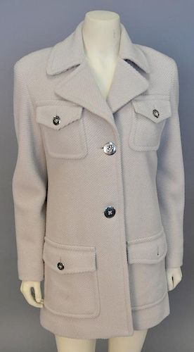 Marc Jacobs womens grey coat with silk liner.