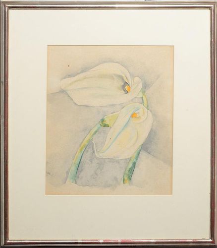 IN THE STYLE OF CHARLES DEMUTH (1883-1935): CALLA LILIES