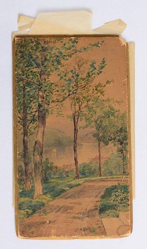 FRANK ANDERSON (1844-1891): ROAD ALONG THE HUDSON