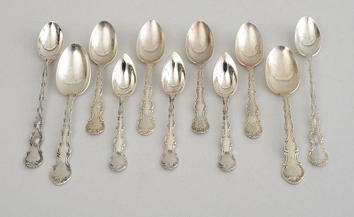 GORHAM SILVER TWO HUNDRED AND TWELVE-PIECE ASSEMBLED FLATWARE SERVICE IN THE STRASBOURG" PATTERN, PARTIALLY MONOGRAMMED"