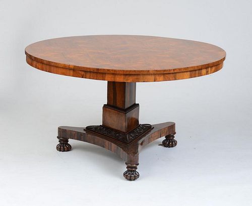 WILLIAM IV CARVED ROSEWOOD CENTER TABLE