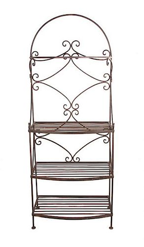 A French Baker's Rack Height 78 x width 30 x depth 19 inches.
