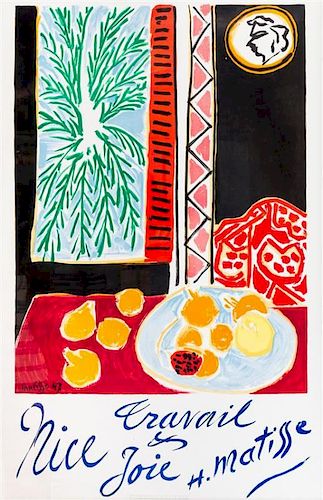 Henri Matisse, (French, 1869-1954), Nice Travail Joie, 1947; printed by Mourlot Paris