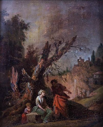 Artist Unknown, (Continental, 18th/19th century), Figures in an Italian Landscape