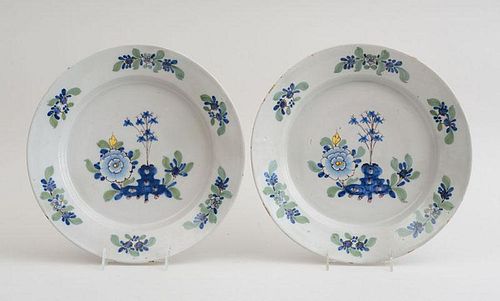 PAIR OF DUCTH POLYCHROME DUTCH CHARGERS
