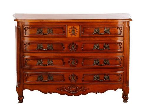 Provincial Style Fruitwood Four Drawer Commode