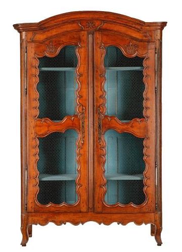 French Provincial Walnut Two Door Armoire, 18th C
