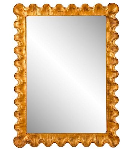 D. Milch & Son, Parzinger Style Scalloped Mirror