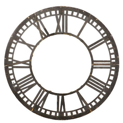 Large Industrial Cast Iron Clock Tower Dial