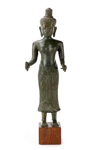 Cambodian Khmer Bronze, Figure of Uma