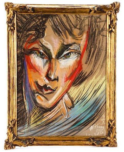 Witkacy, Expressionist Pastel Portrait, 1933