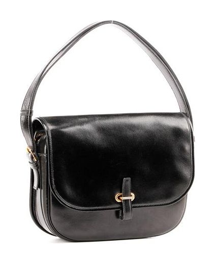 Hermès Black Calf Box Leather Handbag