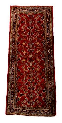 Hand Woven Persian Mahal Area Rug 3' 8" x 9' 9"