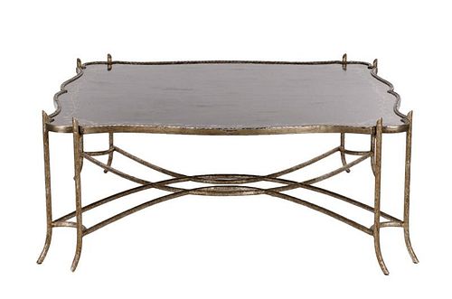 Hollywood Regency Style Faux Bois Coffee Table