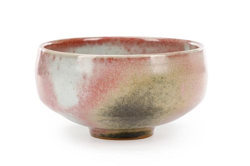 David Leach, Celadon and Purple Porcelain Bowl