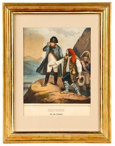 C.G. Lohse Napoleonic Scene Lithograph, 19th C.