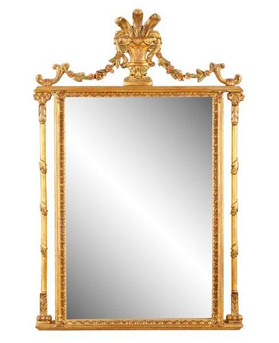Belle Epoque Polychrome Giltwood Wall Mirror
