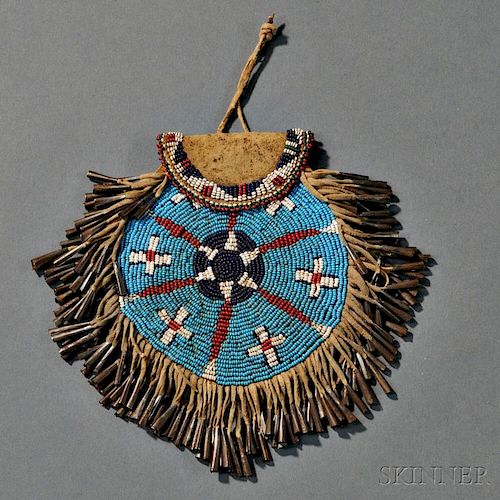 Apache Beaded Hide and Leather Strike-a-Light Pouch