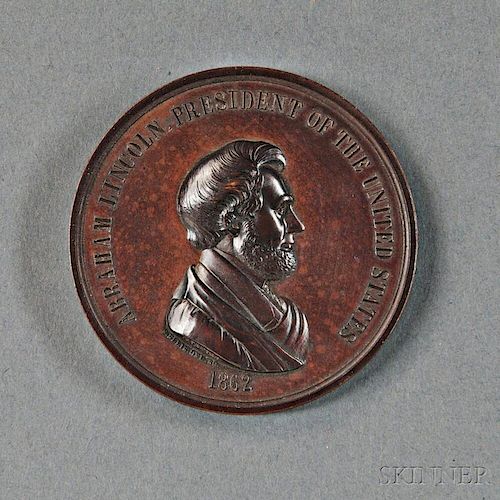 Abraham Lincoln Bronzed Copper Indian Peace Medal